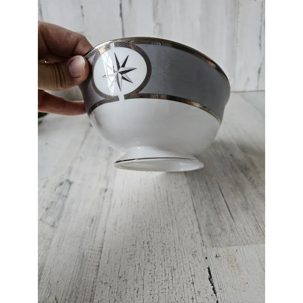 Lenox colin cowie millennia serving bowl‎ oval silver